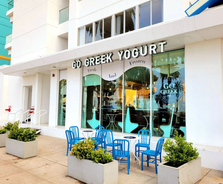 Go Greek Yogurt storefront, one of our fast-casual tenant representation leases